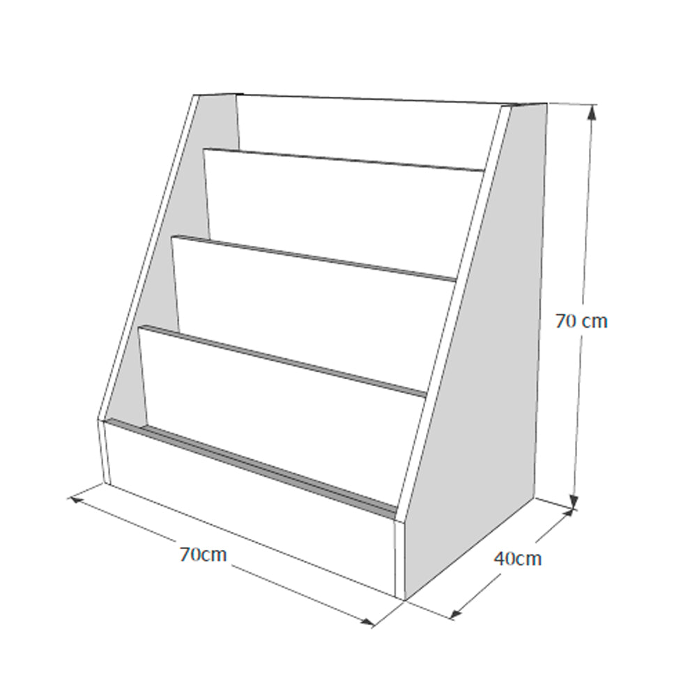 Librero Montessori de 4 repisas