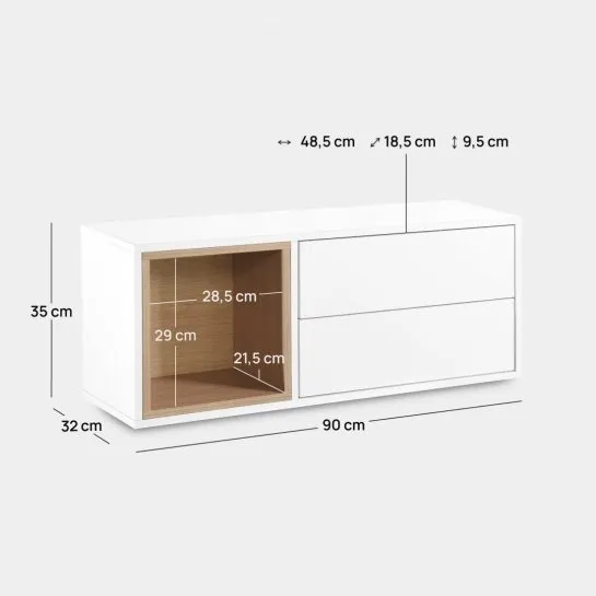 Mueble Recibidor Flotante Ana Vintage