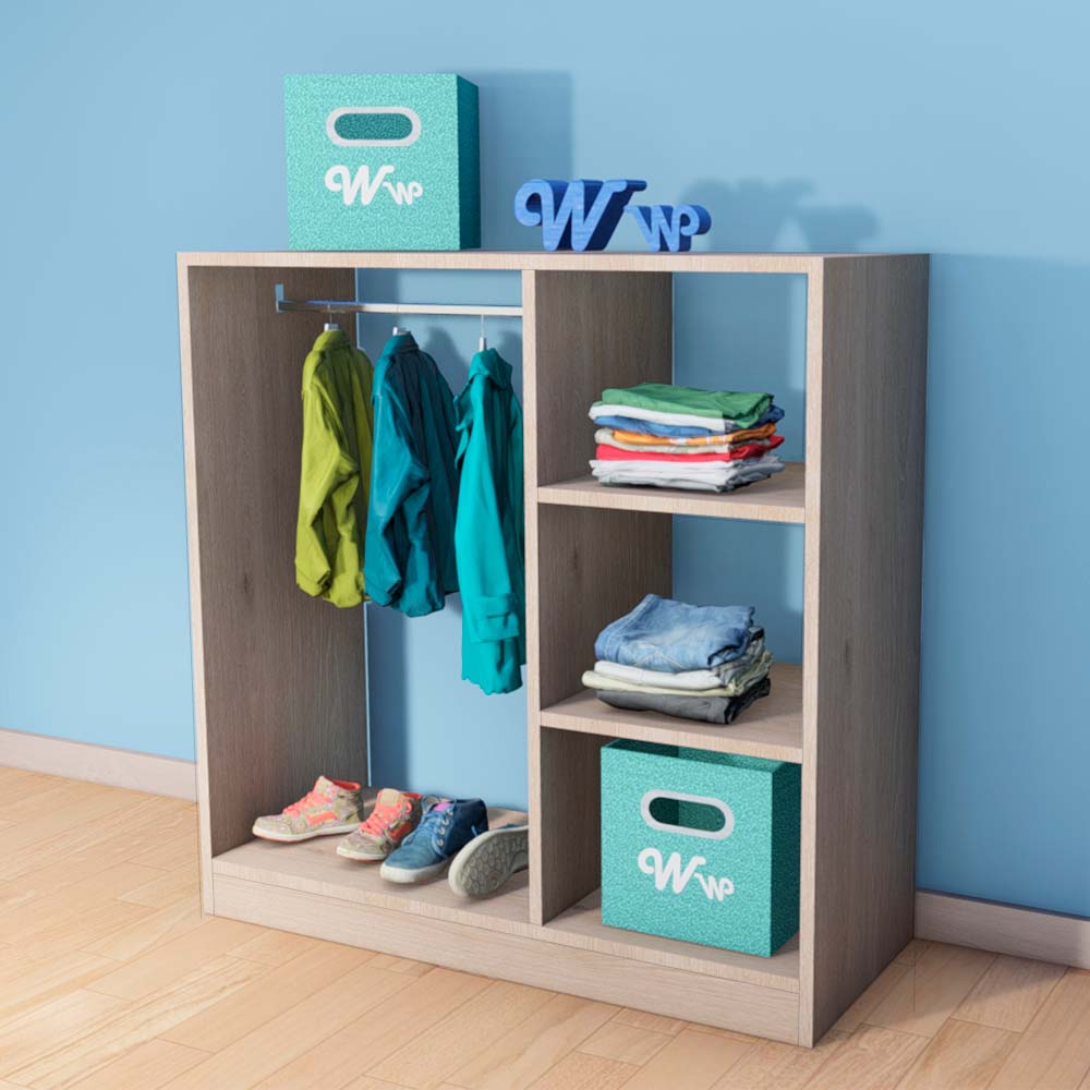 3-space Montessori Closet Wardrobe
