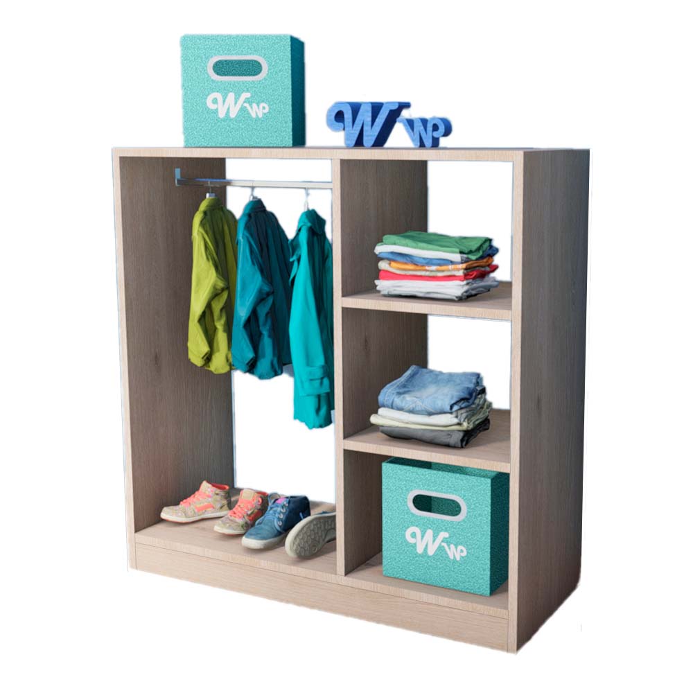 3-space Montessori Closet Wardrobe