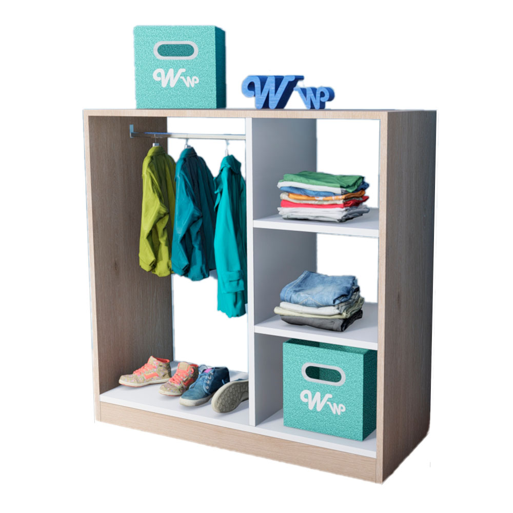 3-space Montessori Closet Wardrobe