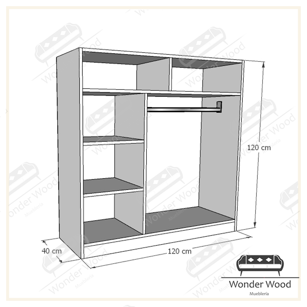 5-space Montessori Closet Wardrobe