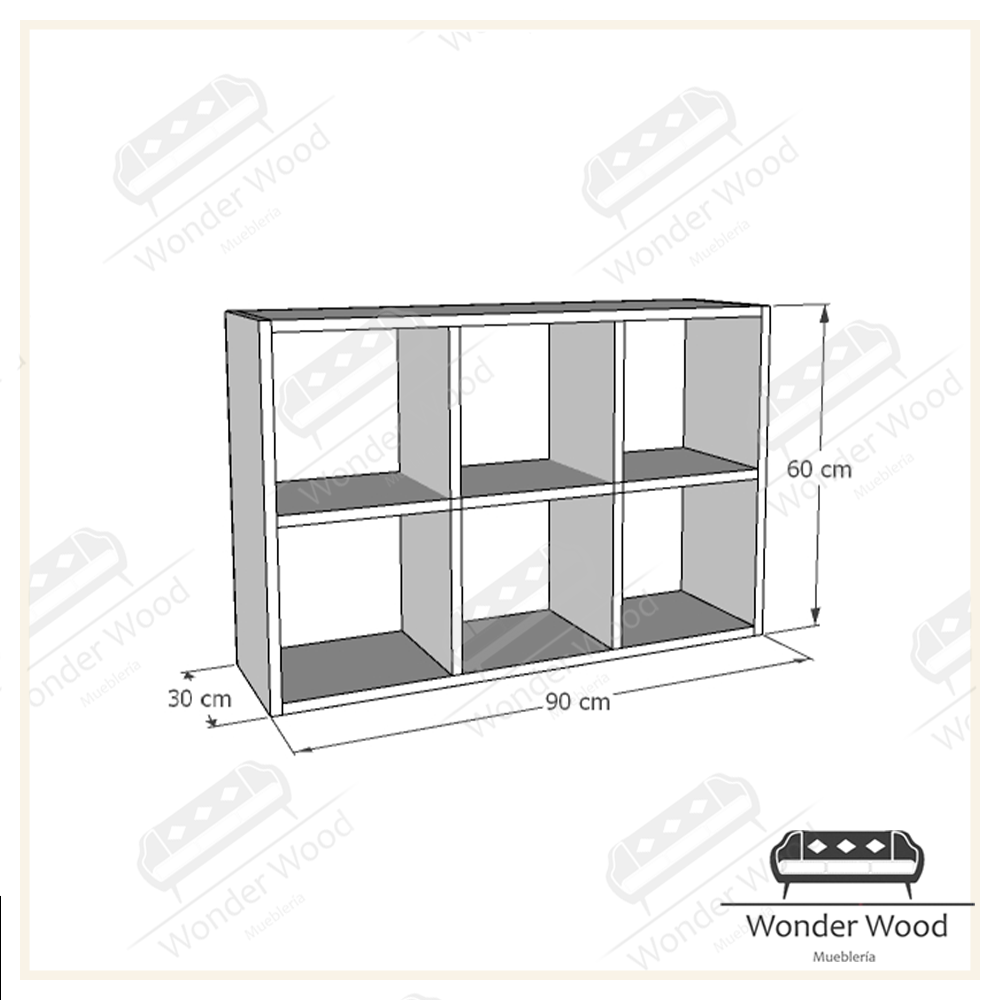 Montessori 6-space organizer